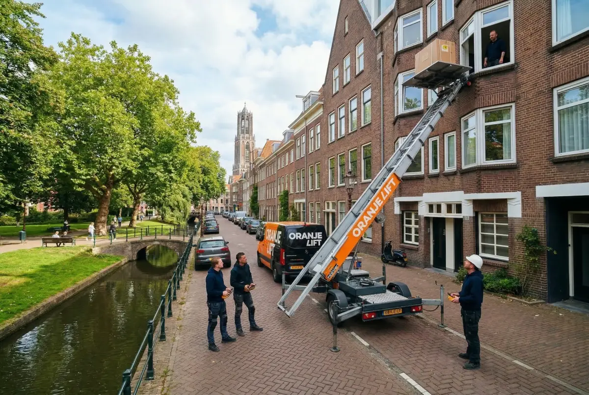 Verhuislift onderweg naar Amsterdam