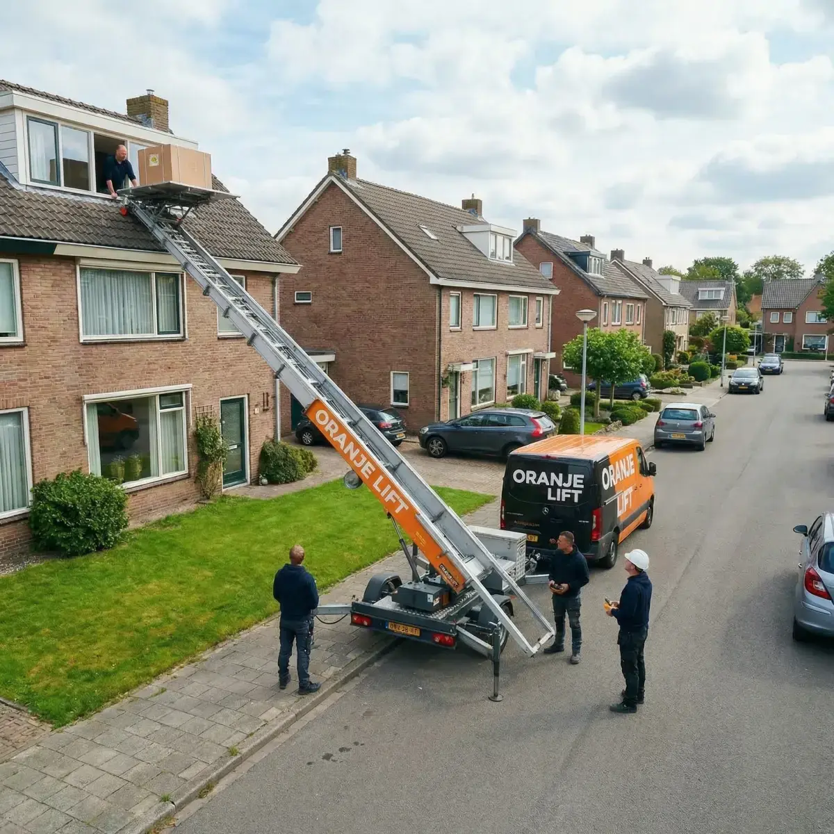 Verhuislift geplaatst in woonwijk Beverwijk